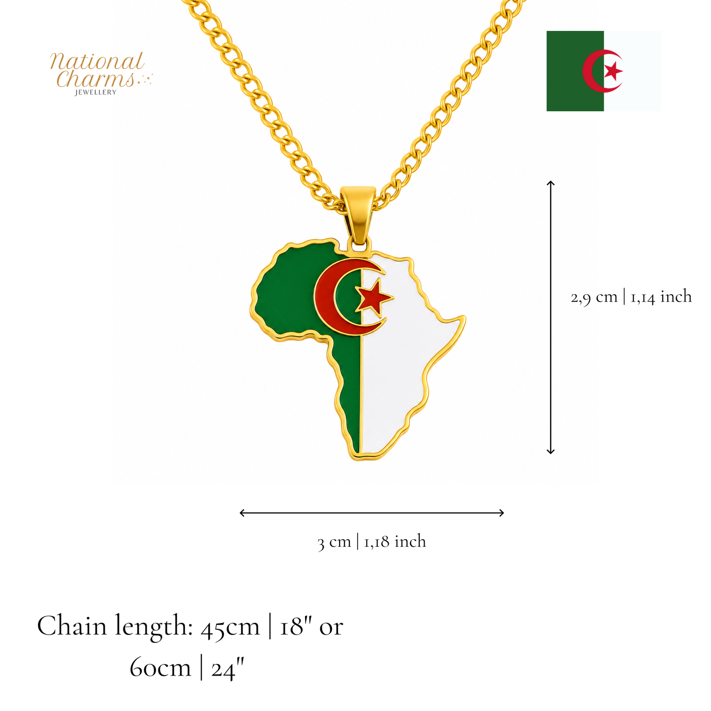 Länderkette Anhänger Halskette – Edelstahl, Gold- & Silber-Optik, 140+ Länder & Kulturen – Unisex Geschenk für Männer und Frauen – Perfekt für Geburtstage, Weihnachten und als Zeichen deiner Wurzeln