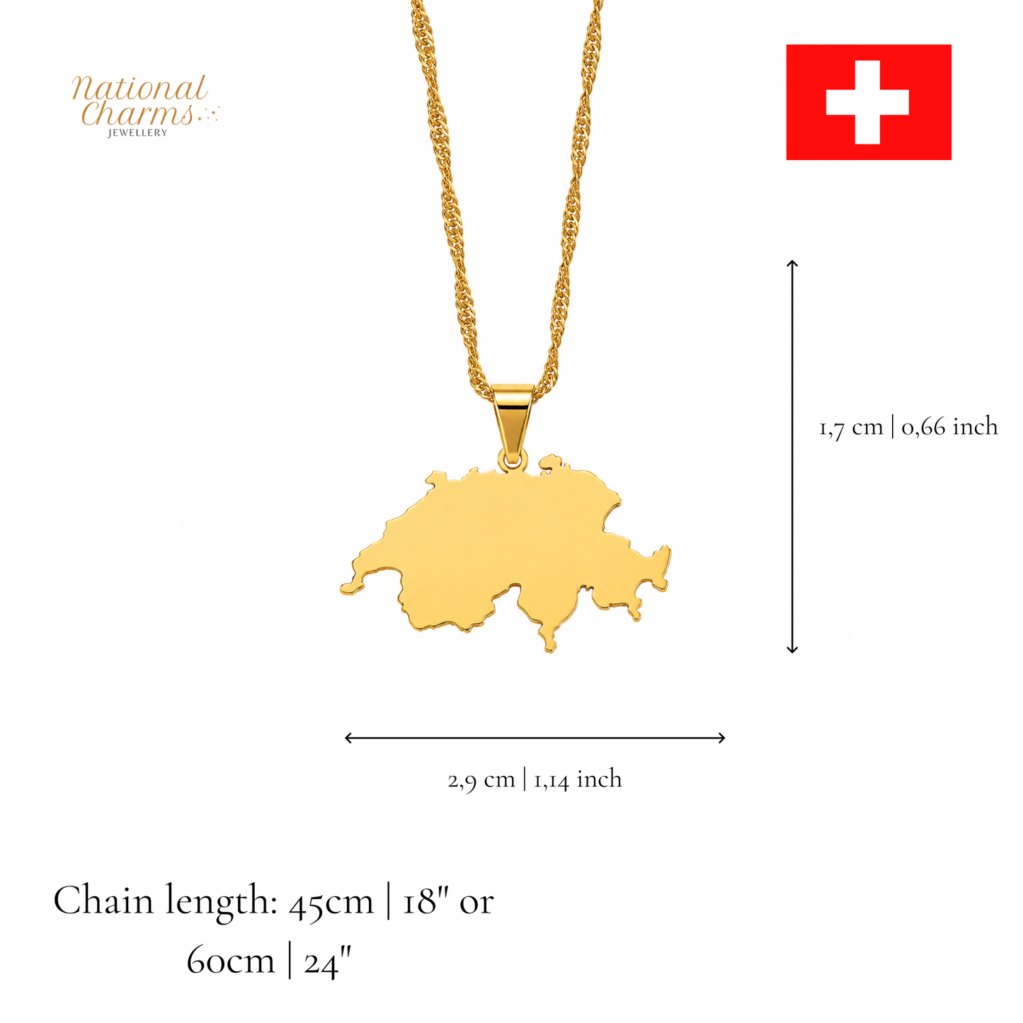 Länderkette Anhänger Halskette – Edelstahl, Gold- & Silber-Optik, 140+ Länder & Kulturen – Unisex Geschenk für Männer und Frauen – Perfekt für Geburtstage, Weihnachten und als Zeichen deiner Wurzeln