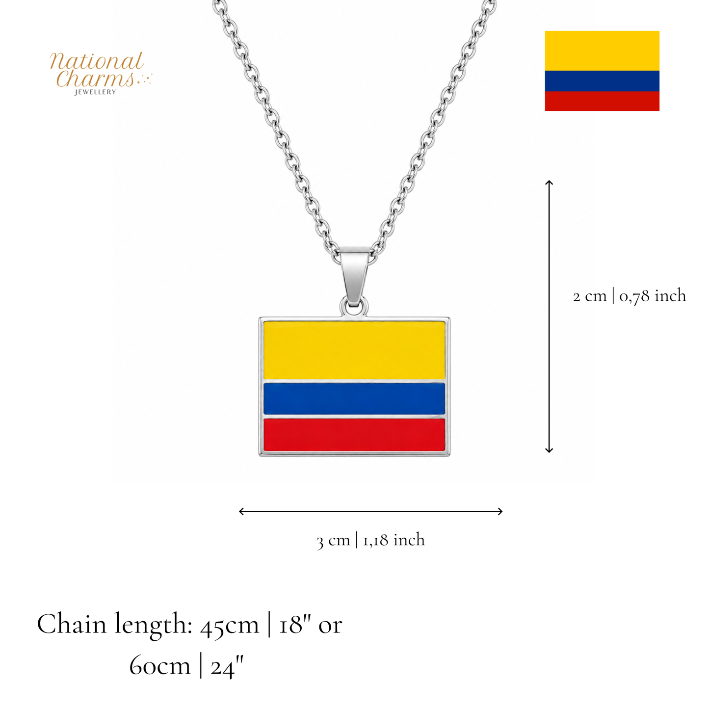 Länderkette Anhänger Halskette – Edelstahl, Gold- & Silber-Optik, 140+ Länder & Kulturen – Unisex Geschenk für Männer und Frauen – Perfekt für Geburtstage, Weihnachten und als Zeichen deiner Wurzeln