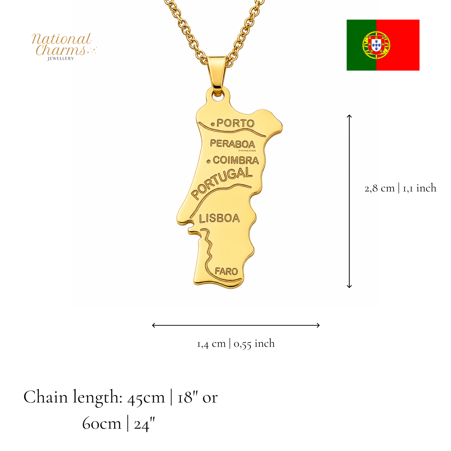 Länderkette Anhänger Halskette – Edelstahl, Gold- & Silber-Optik, 140+ Länder & Kulturen – Unisex Geschenk für Männer und Frauen – Perfekt für Geburtstage, Weihnachten und als Zeichen deiner Wurzeln