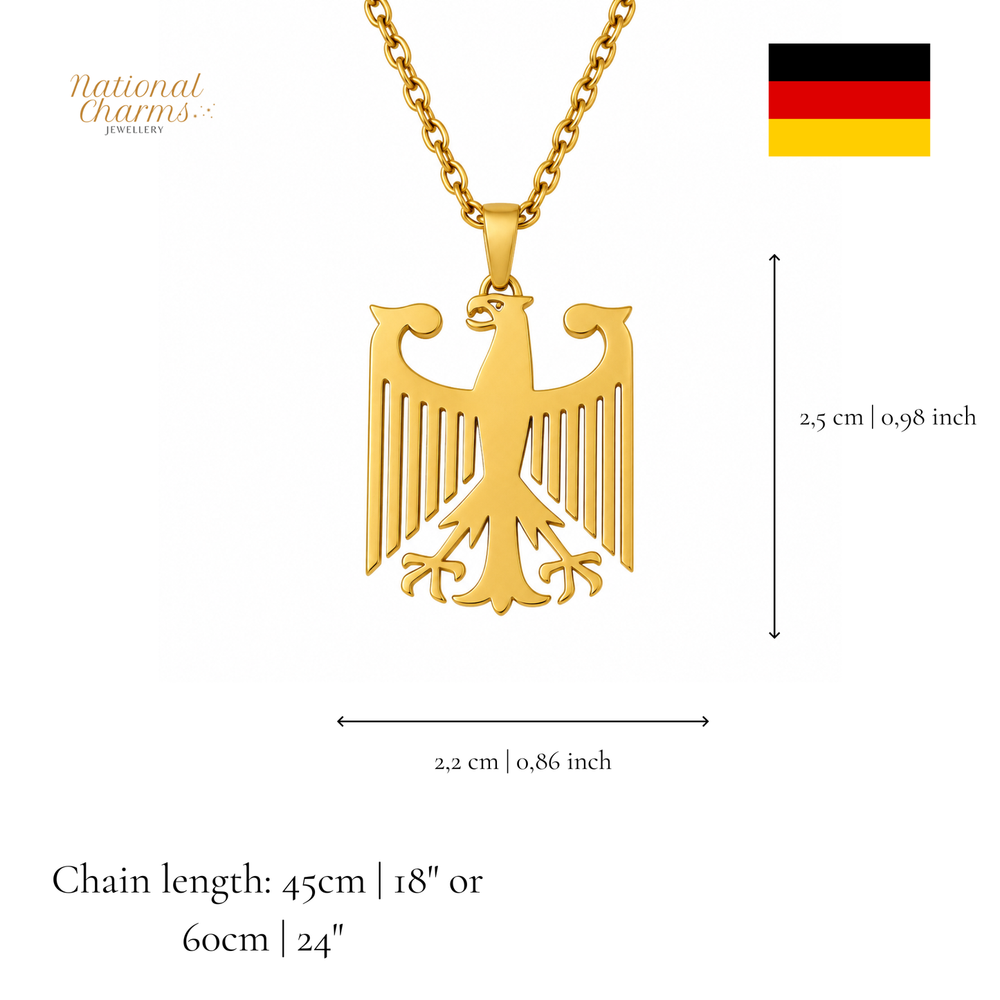 Länderkette Anhänger Halskette – Edelstahl, Gold- & Silber-Optik, 140+ Länder & Kulturen – Unisex Geschenk für Männer und Frauen – Perfekt für Geburtstage, Weihnachten und als Zeichen deiner Wurzeln
