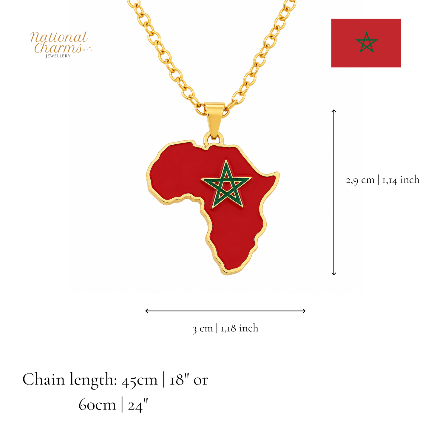 Länderkette Anhänger Halskette – Edelstahl, Gold- & Silber-Optik, 140+ Länder & Kulturen – Unisex Geschenk für Männer und Frauen – Perfekt für Geburtstage, Weihnachten und als Zeichen deiner Wurzeln