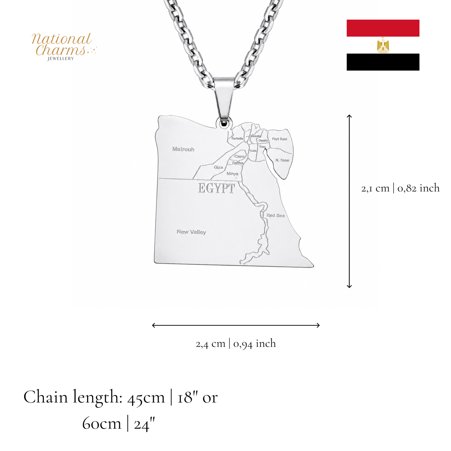 Länderkette Anhänger Halskette – Edelstahl, Gold- & Silber-Optik, 140+ Länder & Kulturen – Unisex Geschenk für Männer und Frauen – Perfekt für Geburtstage, Weihnachten und als Zeichen deiner Wurzeln