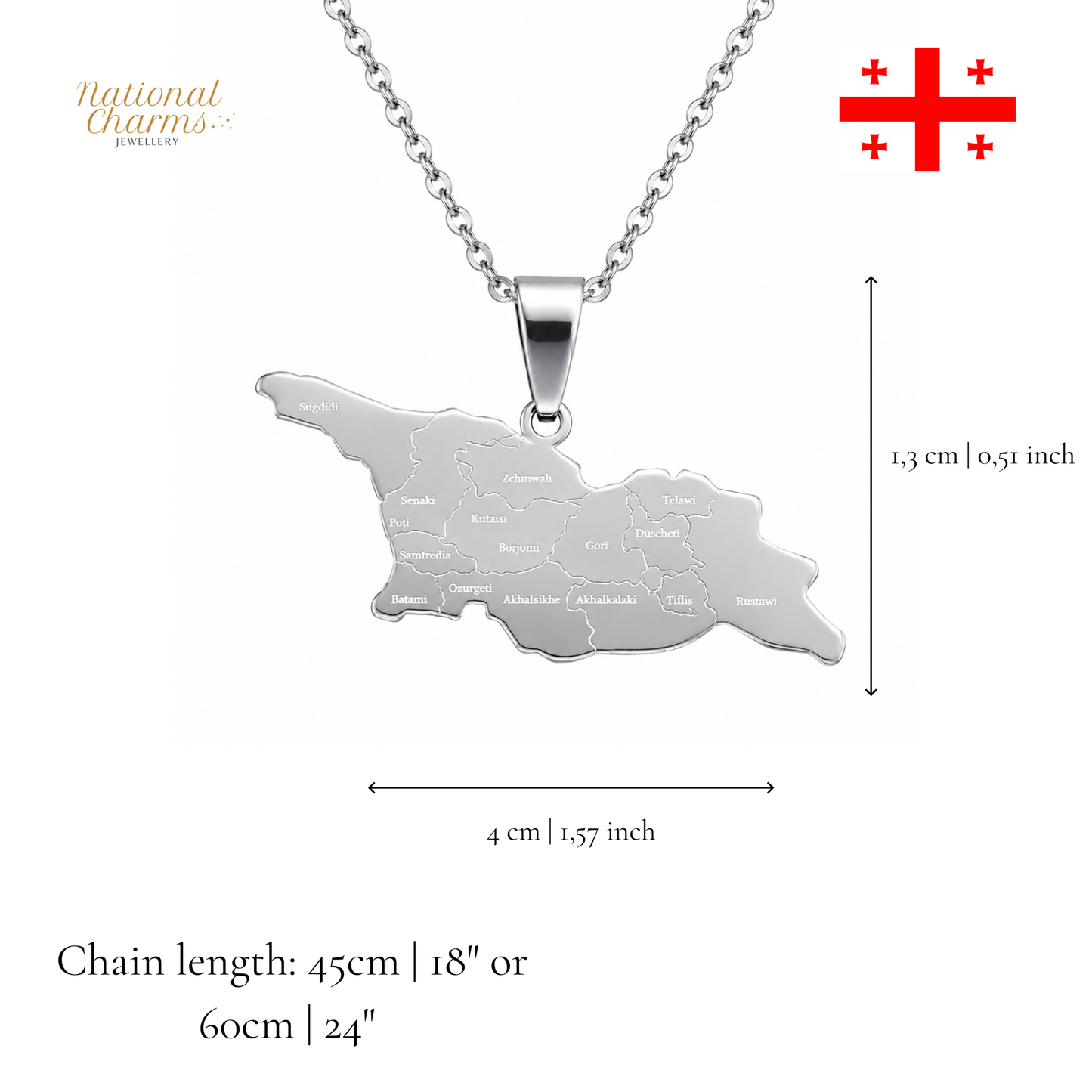 Länderkette Anhänger Halskette – Edelstahl, Gold- & Silber-Optik, 140+ Länder & Kulturen – Unisex Geschenk für Männer und Frauen – Perfekt für Geburtstage, Weihnachten und als Zeichen deiner Wurzeln