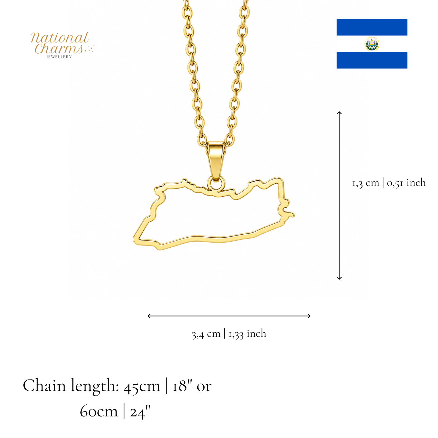Länderkette Anhänger Halskette – Edelstahl, Gold- & Silber-Optik, 140+ Länder & Kulturen – Unisex Geschenk für Männer und Frauen – Perfekt für Geburtstage, Weihnachten und als Zeichen deiner Wurzeln