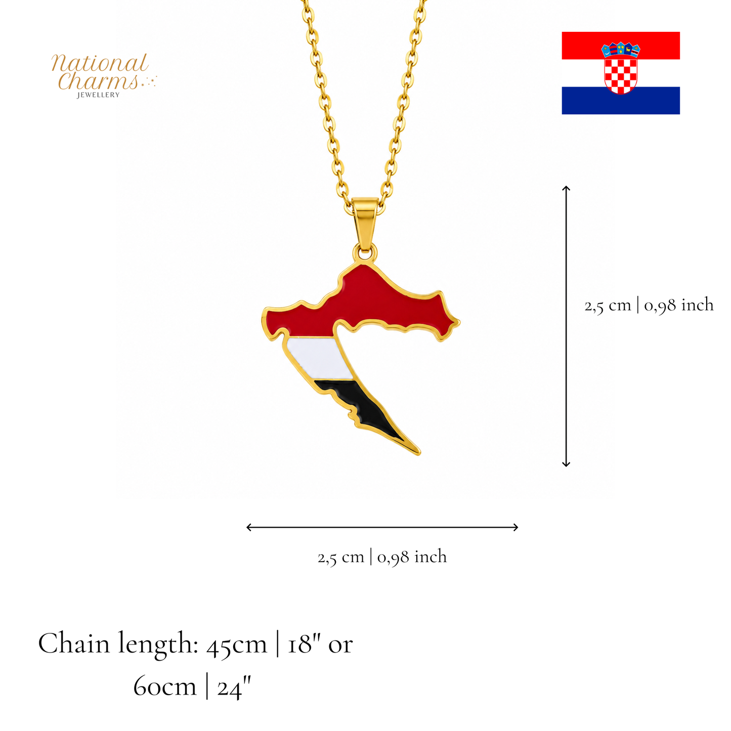 Länderkette Anhänger Halskette – Edelstahl, Gold- & Silber-Optik, 140+ Länder & Kulturen – Unisex Geschenk für Männer und Frauen – Perfekt für Geburtstage, Weihnachten und als Zeichen deiner Wurzeln