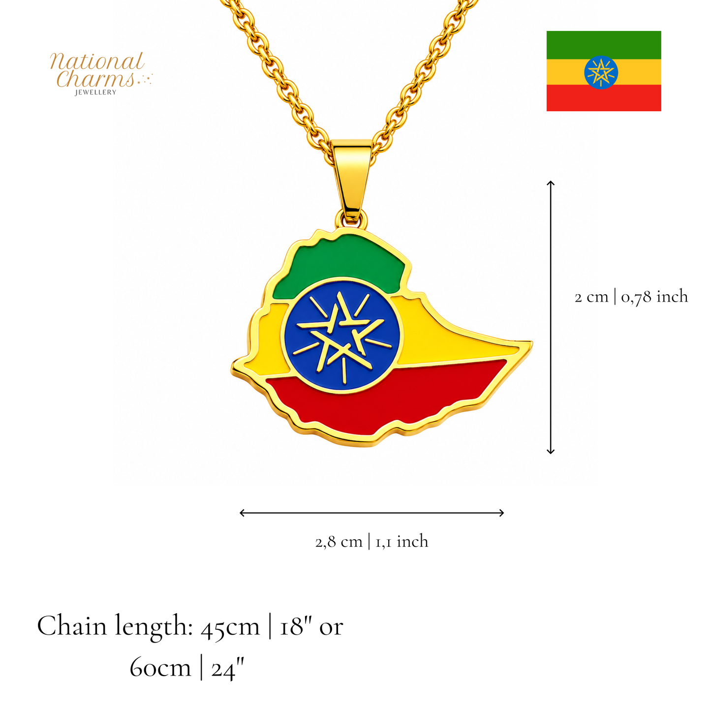 Länderkette Anhänger Halskette – Edelstahl, Gold- & Silber-Optik, 140+ Länder & Kulturen – Unisex Geschenk für Männer und Frauen – Perfekt für Geburtstage, Weihnachten und als Zeichen deiner Wurzeln