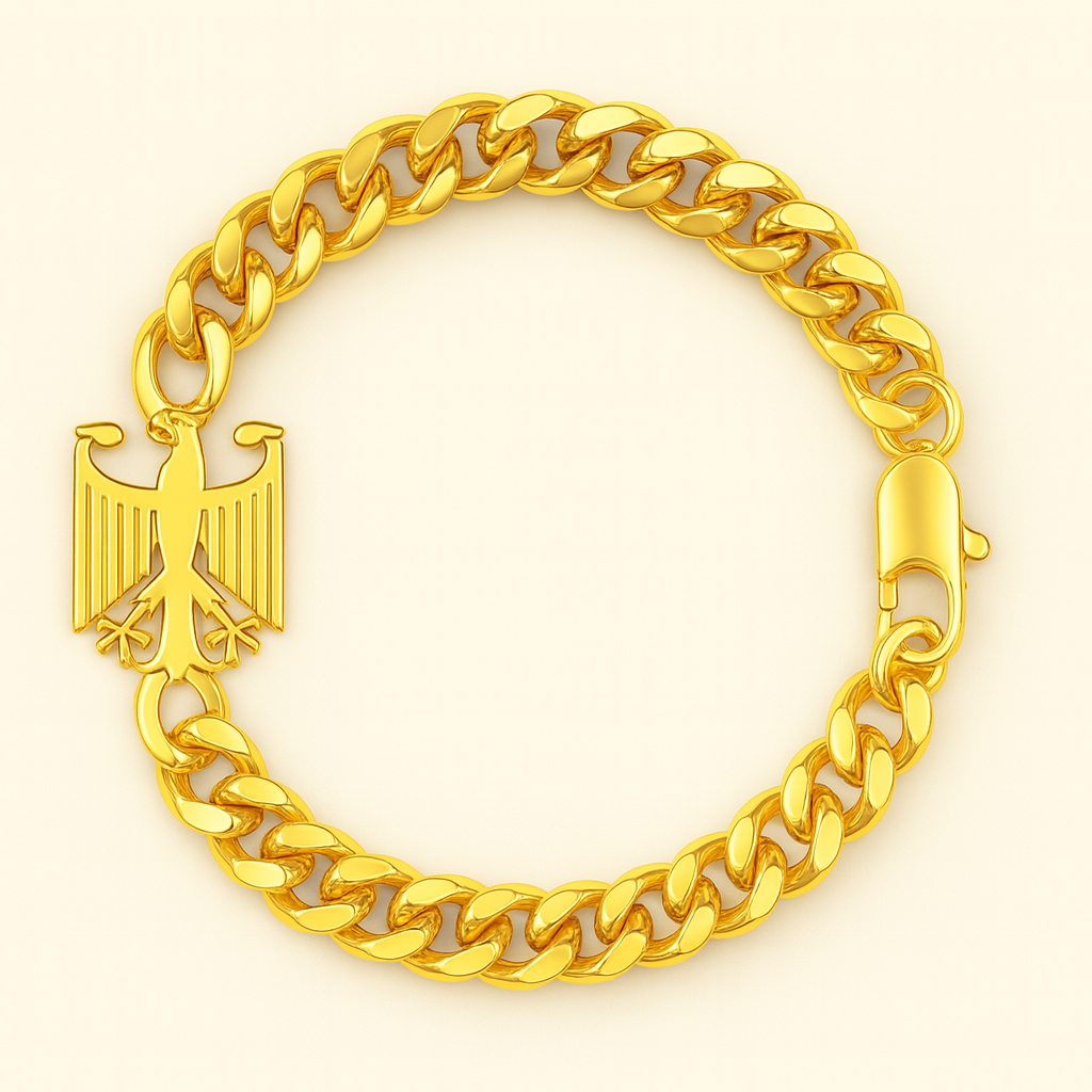 Deutschland Armband mit vergoldetem Edelstahl und Bundesadler