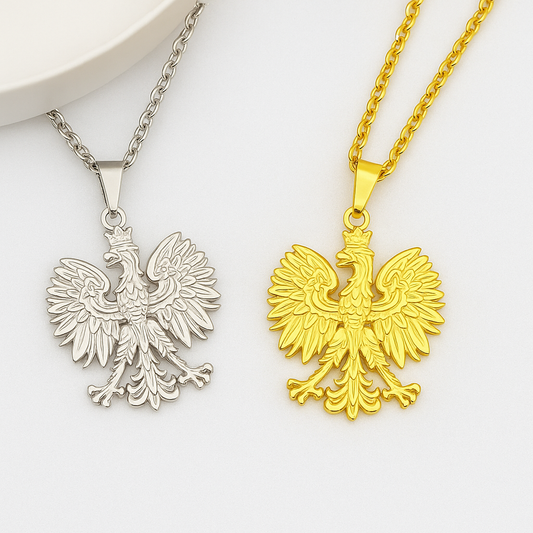 Polen Halskette mit Adler Wappen in Gold und Silber